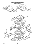 REFRIGERATOR SHELF Diagram and Parts List for KSSS48DWW00  KitchenAid Refrigerator