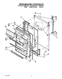 REFRIGERATOR DOOR, LIT/OPTIONAL Diagram and Parts List for ET18PKXWG11  Whirlpool Refrigerator