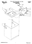 TOP AND CABINET, LIT/OPTIONAL Diagram and Parts List for 6LSC9255BQ1  Whirlpool Washer