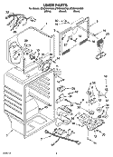 LINER PARTS Diagram and Parts List for ET8CHKXKQ05  Whirlpool Refrigerator