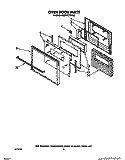 OVEN DOOR Diagram and Parts List for KEBS177WAL2  KitchenAid Wall Oven
