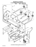 MANIFOLD PARTS Diagram and Parts List for WFG374LVB3  Whirlpool Range