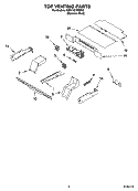 TOP VENTING PARTS, OPTIONAL PARTS Diagram and Parts List for KEBC167MSS00  KitchenAid Wall Oven
