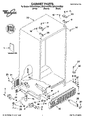 CABINET PARTS Diagram and Parts List for GD5SHAXMT00  Whirlpool Refrigerator