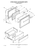 OVEN DOOR AND DRAWER Diagram and Parts List for RS363BXTT0  Whirlpool Range