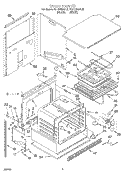 OVEN, LITERATURE Diagram and Parts List for KEBI100BBL3  KitchenAid Wall Oven
