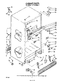 CABINET Diagram and Parts List for EJT161XKWR1  Whirlpool Refrigerator