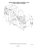 DRYER FRONT PANEL AND DOOR Diagram and Parts List for LT5000XMW1  Whirlpool Washer Dryer Combo