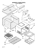 INTERNAL OVEN Diagram and Parts List for FGS395VL1  Whirlpool Range