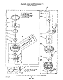 PUMP AND MOTOR Diagram and Parts List for DU8900XT6  Whirlpool Dishwasher