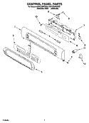 CONTROL PANEL PARTS Diagram and Parts List for KEHV309PMT02  KitchenAid Microwave Oven Combo