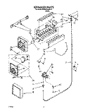 ICEMAKER Diagram and Parts List for KSRB25QABL01  KitchenAid Refrigerator