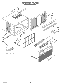 CABINET PARTS Diagram and Parts List for ACQ122PT0  Whirlpool Air Conditioner