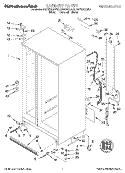 CABINET Diagram and Parts List for KSFS20QEAL0  KitchenAid Refrigerator