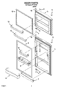 DOOR PARTS Diagram and Parts List for IPT104300  Inglis Refrigerator