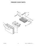 FREEZER DOOR PARTS Diagram and Parts List for GI6FDRXXB08  Whirlpool Refrigerator