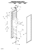 FREEZER DOOR PARTS Diagram and Parts List for KSRG22FKBL17  KitchenAid Refrigerator