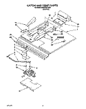 LATCH AND VENT Diagram and Parts List for KEBS246YWH1  KitchenAid Wall Oven