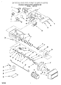 MOTOR AND ICE CONTAINER Diagram and Parts List for 3ED22DQXDN03  Whirlpool Refrigerator