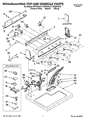 TOP AND CONSOLE PARTS Diagram and Parts List for KEYS850LE1  KitchenAid Dryer