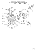 INTERNAL OVEN Diagram and Parts List for KEMC308HBL0  KitchenAid Microwave Oven Combo