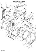BULKHEAD PARTS Diagram and Parts List for WGD6200SW1  Whirlpool Dryer