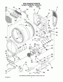 BULKHEAD PARTS Diagram and Parts List for YWED9600TA2  Whirlpool Dryer
