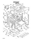 OVEN Diagram and Parts List for SF367PEYQ8  Whirlpool Range