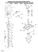 MOTOR AND ICE CONTAINER Diagram and Parts List for KSRU25ILBT01  KitchenAid Refrigerator