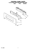 CONTROL PANEL PARTS Diagram and Parts List for KEBC147KBL07  KitchenAid Wall Oven