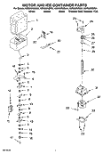 MOTOR AND ICE CONTAINER PARTS Diagram and Parts List for KSRI25FNSS01  KitchenAid Refrigerator