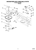 MAGNETRON AND TURNTABLE PARTS Diagram and Parts List for GH4155XPS1  Whirlpool Microwave