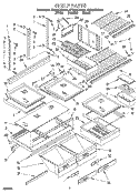 SHELF, LIT/OPTIONAL Diagram and Parts List for ET22DKXBN01  Whirlpool Refrigerator