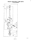 BRAKE AND DRIVE TUBE Diagram and Parts List for LA5430XMW0  Whirlpool Washer