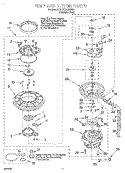PUMP AND MOTOR Diagram and Parts List for KUDC24SESS5  KitchenAid Dishwasher