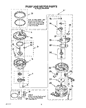 PUMP AND MOTOR Diagram and Parts List for KPDJ630Y0  KitchenAid Dishwasher