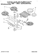 SECTION Diagram and Parts List for KECG260SOB6  KitchenAid Cooktop