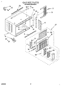 CABINET Diagram and Parts List for ACQ102RA0  Whirlpool Air Conditioner