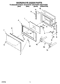 MICROWAVE DOOR PARTS, OPTIONAL PARTS Diagram and Parts List for KEHC379JSS07  KitchenAid Microwave Oven Combo