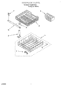 DISHRACK Diagram and Parts List for DU800DWGQ2  Whirlpool Dishwasher