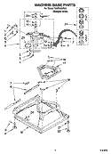 MACHINE BASE PARTS Diagram and Parts List for TAWX400RQ0  Estate Washer
