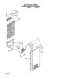 AIR FLOW Diagram and Parts List for RS20CKXZW00  Roper Refrigerator