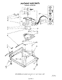 MACHINE BASE Diagram and Parts List for LA5580XSW3  Whirlpool Washer