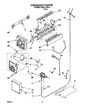 ICEMAKER, OPTIONAL Diagram and Parts List for 3XART710GW01  Whirlpool Refrigerator
