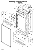 REFRIGERATOR DOOR PARTS Diagram and Parts List for KBLC36FMS02  KitchenAid Refrigerator
