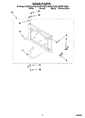 DOOR PARTS Diagram and Parts List for KHHS179LWH5  KitchenAid Microwave
