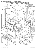 OVEN PARTS Diagram and Parts List for KEHC309JSS07  KitchenAid Microwave Oven Combo