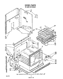 OVEN Diagram and Parts List for RS6100XKW1  Whirlpool Range