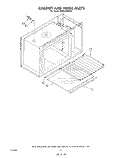 CABINET AND HINGE Diagram and Parts List for KEMI300VBL0  KitchenAid Microwave Oven Combo