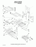 SHELF PARTS Diagram and Parts List for KBCO24LSBX04  KitchenAid Wine and Beverage Cooler